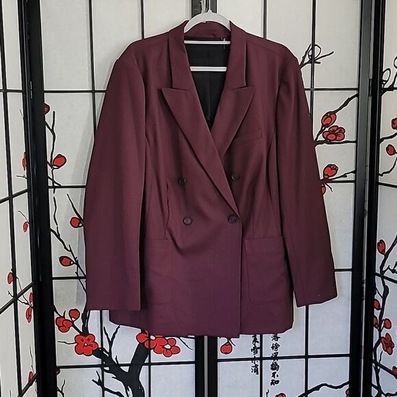 Away Travel The Roundtrip Blazer  In Color Wine - Picture 1 of 8